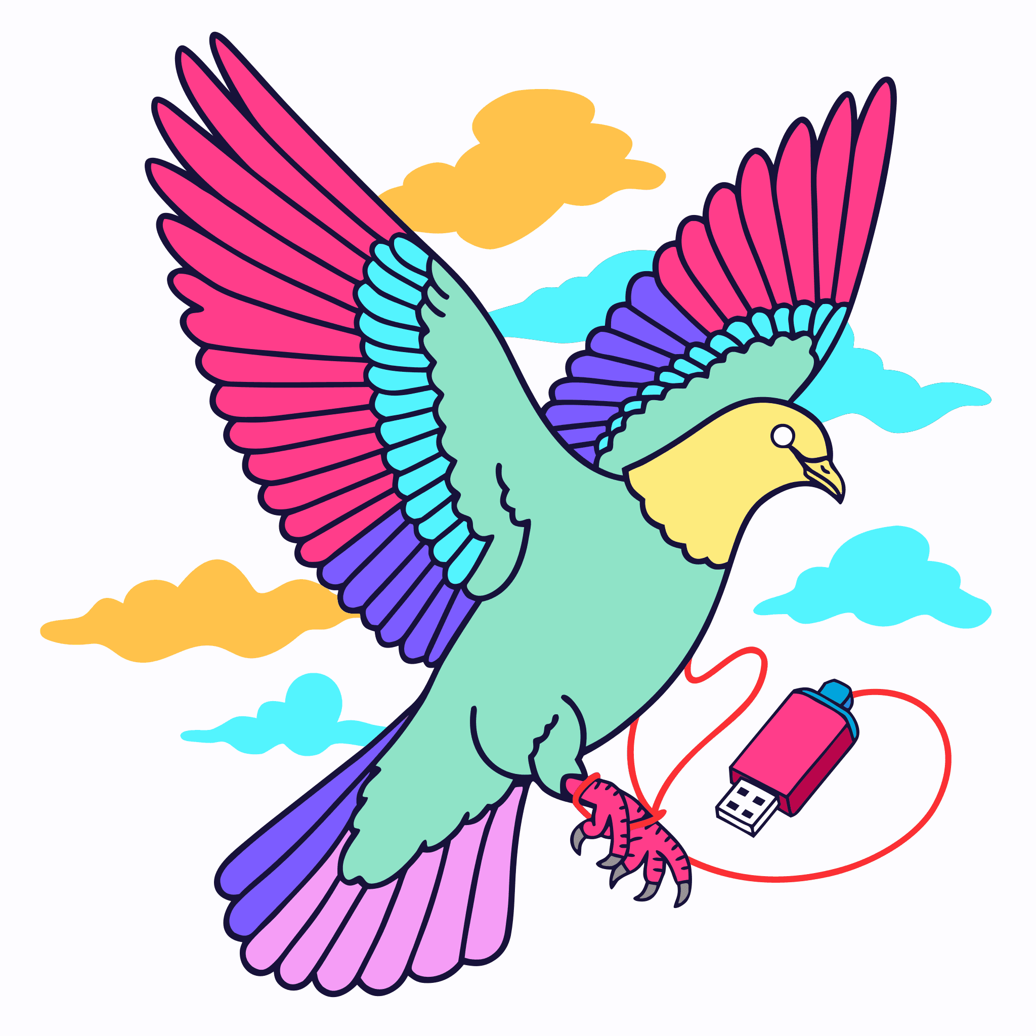 Diseño Paloma USB